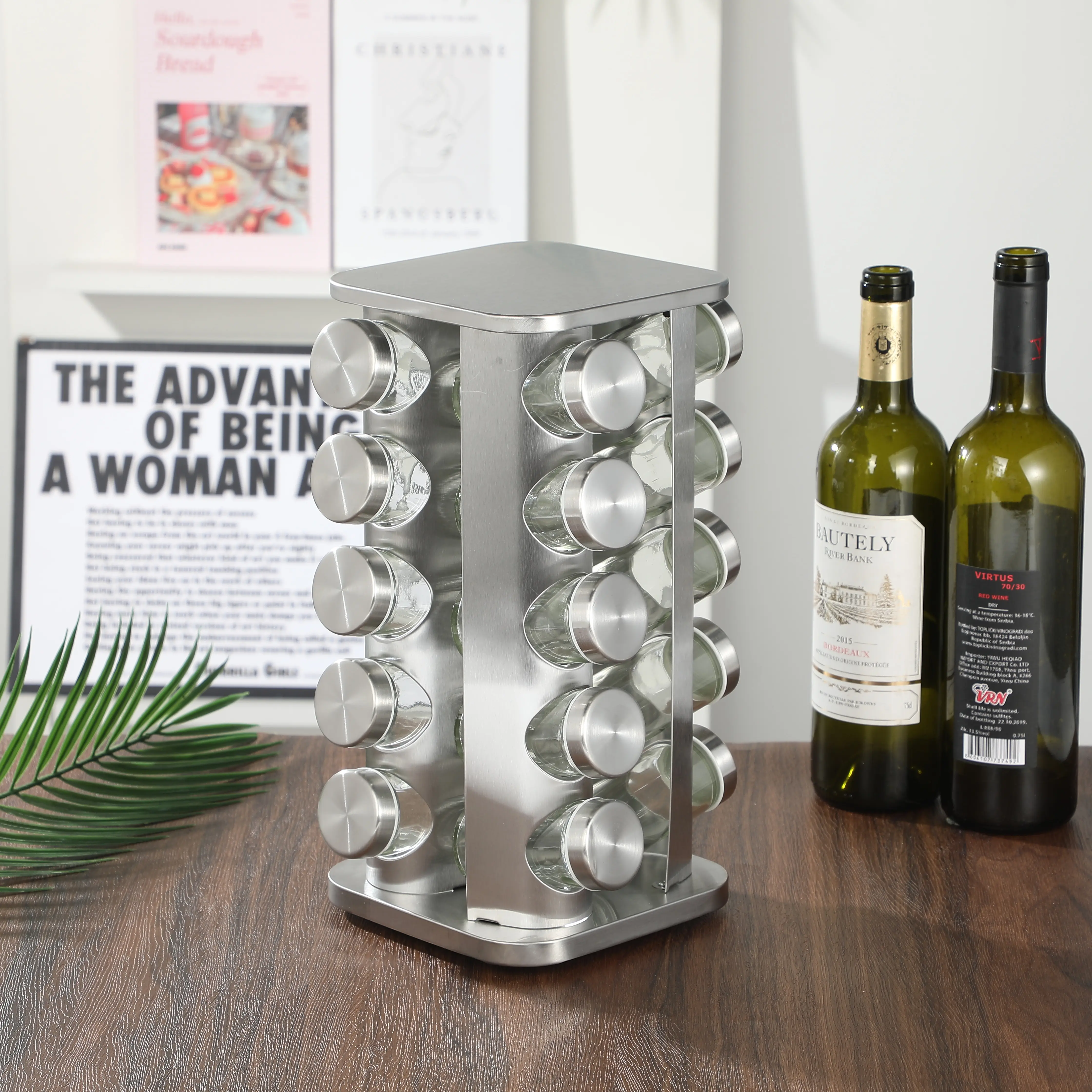 Square lid silver set of 20 bottles