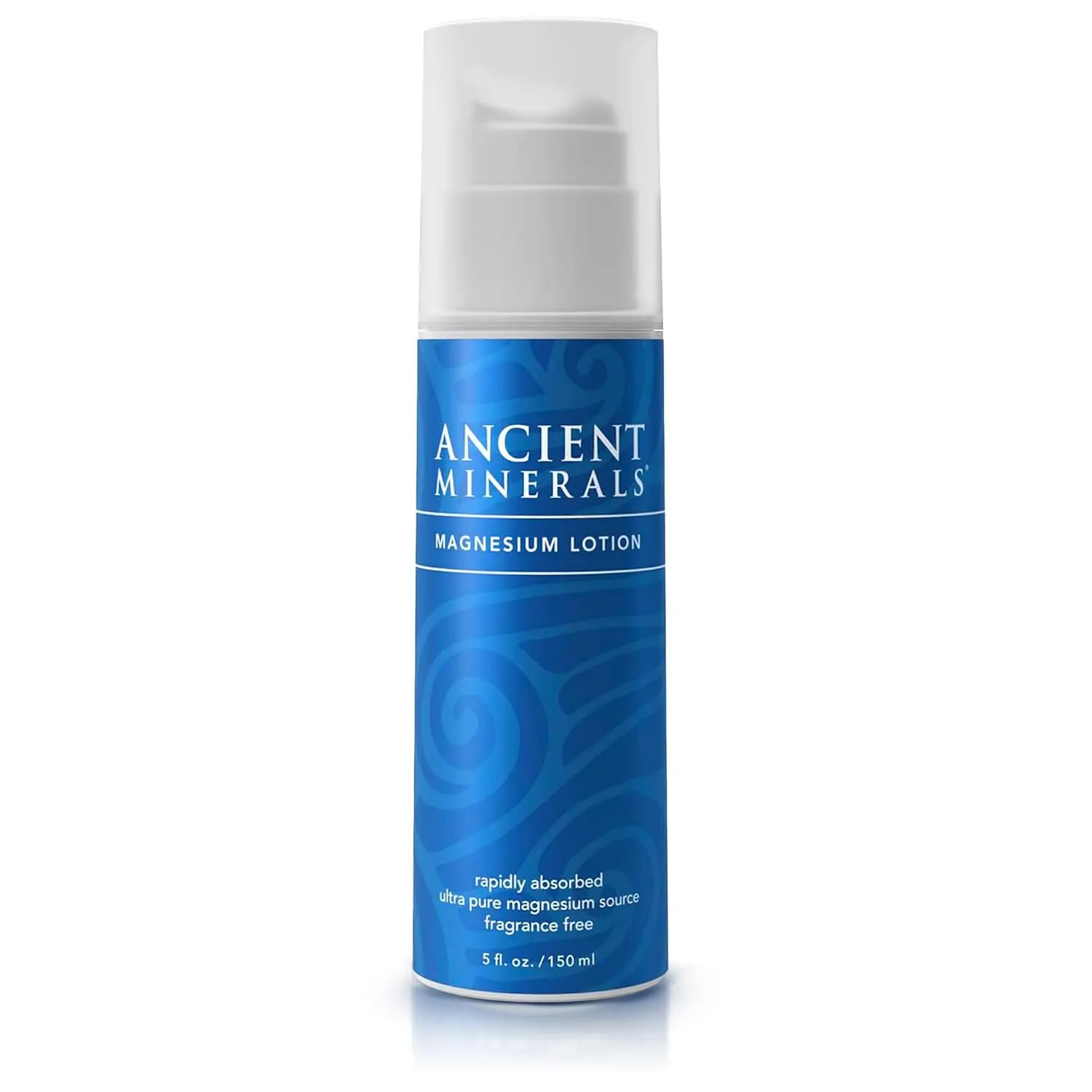 Ancient Minerals Magnesium Cream Lotion, Zechstein Chloride, 5oz | Magnesium chloride cream with shea butter, organic oils & hyaluronic acid. Non-greasy body lotion for skin hydration. 5 oz.