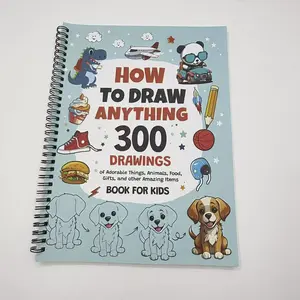 Fun Drawing Tutorial Coil Notebook, How to Draw Anything: 300 Drawings, Easy Beginner Art Book, No Ca Prop 65 Warning