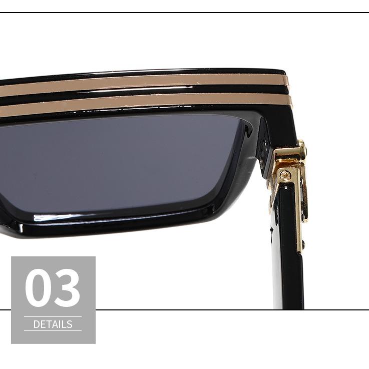 Oversized Fashion Luxury Brand Style Sunglasses, 100% UV Protection, Thick Square Frame, Women Unisex, Black and Gold Color Combination and Black on Black