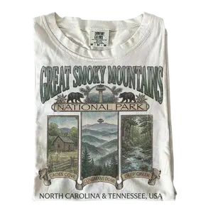 Great Smoky Mountains National Park Shirt, Vintage Travel Souvenir Tee, Nature Mountain Graphic T-Shirt, Outdoor Adventure Hiking Shirt, National Park Lover Gift, Comfort Colors Cotton Unisex Tee