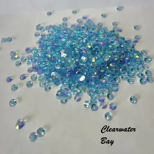 Transparent / Translucent Jelly Rhinestones 1000pcs - 5MM and 4MM sizes- Non-Hotfix flatback Resin AB - SS20, and SS16 - CLEARWATER BAY