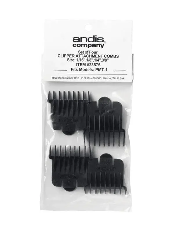 Andis Snap-On Blade Attachment Combs 4-Comb Set #23575
