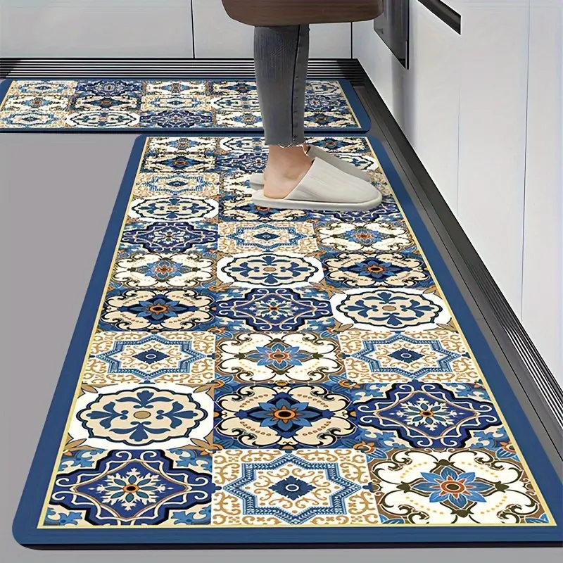 1pc Diatomite Mat - Super Absorbent, Vintage Style Floor Mat, Non-Slip Safety - Ideal for Bathroom, Kitchen, and Hotel Use - Perfect for Homeowners and Renters - Quick Drying, Slip- - Great Gift for Home Essentials, Durable Decorative Mat, Non Slip Rug