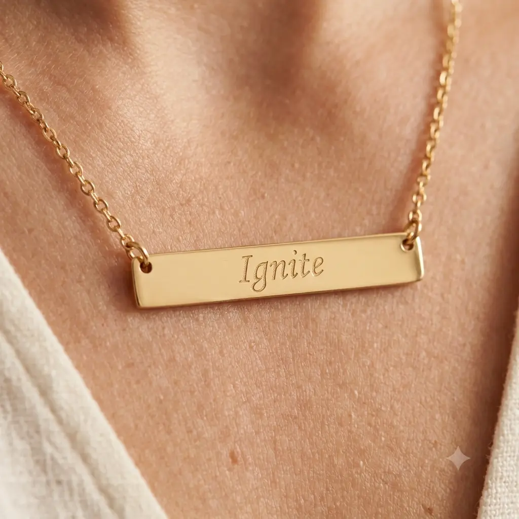 "Ignite" Aaron Warner Inspired Bar Necklace | Shatter Me BookTok Jewelry