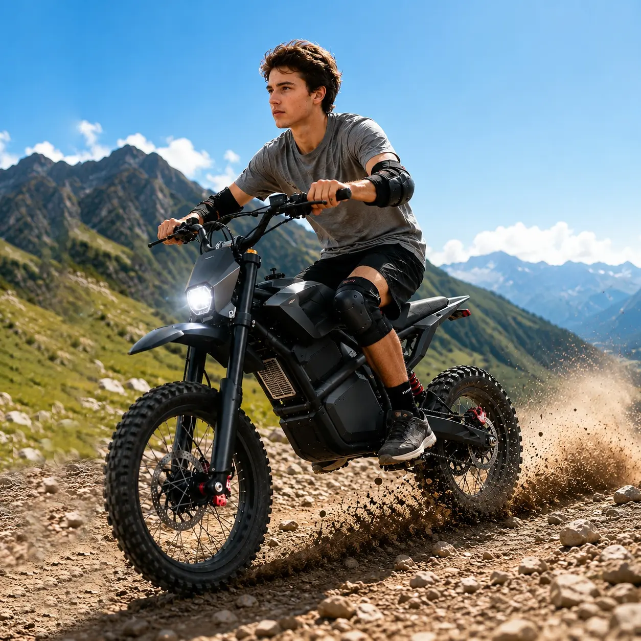 ORZEL M7 Electric Dirt Bike for Adults & Teens, 5000W Peak Power 45MPH Fast Electric Motorcycle, 60V 27Ah Long Range Battery, All Terrain Off Road E Bike