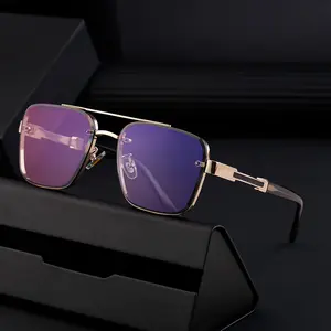2025 Retro Square Frame Men’s Driving Sunglasses - High-End UV Protection Sun Glasses with Premium Finish
