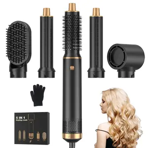 Hair Dryer Brush 5 in 1 Multi Hair Styler Professional Blow Dryer Brush for Curling Volumizing Straightening Hot Air Brush