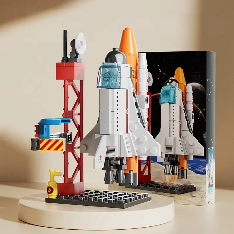 Cute Animal Rocket Building Block Collection for Kids & Adults Fun Assembly Kit with Hedgehog Design Ideal for Christmas Gifts and Building Enthusiasts