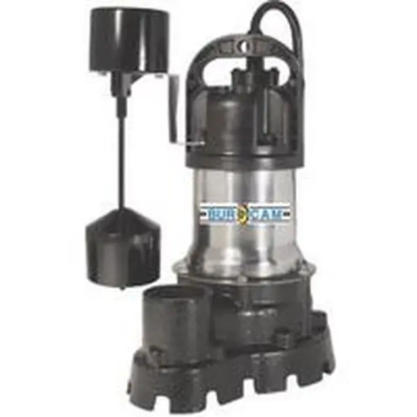 Bur-Cam Pumps Inc 1/2Hp Sbmrsb Model Liquid Submersible Sump/Effluent Pump - 60Hz, Clog-Free Type, 1-1/2 in. NPT Discharge, Part Number 300526, Pumps & Parts & Accessories with Float Switch