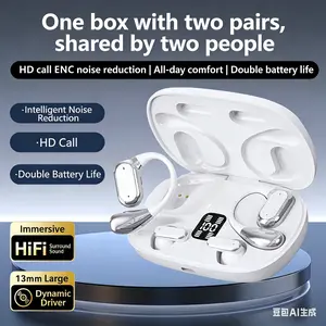 2.0 Upgraded  Wireless Headphones In-ear Design Noise Cancelling True Wireless Earbuds with Digital Display Bluetooth 5.4 Gaming Headset for Running Exercising Lightweight Fitness Earphones