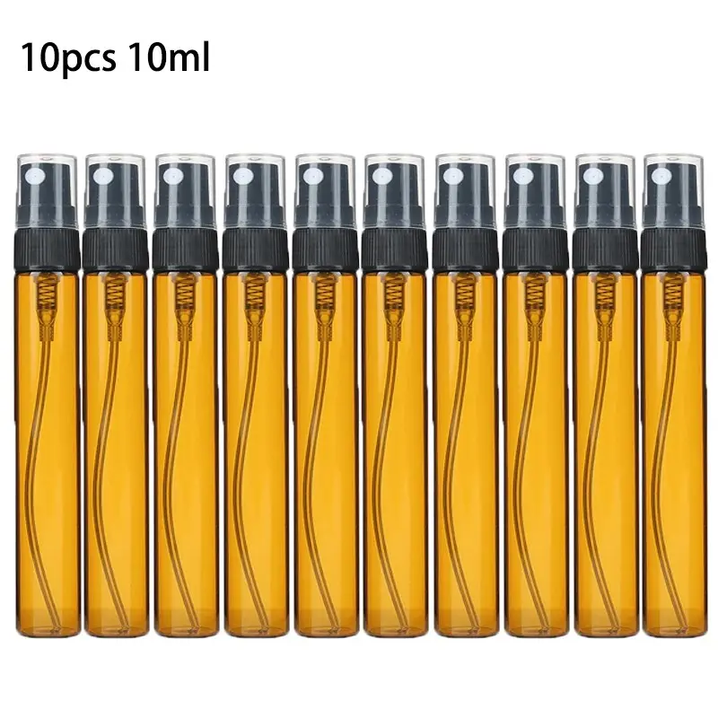10pcs 2ML 3ML 5ML 10ML Portable Glass Perfume Bottle Empty Refillable Design Bottle Cosmetics Bottle Sample Thin Glass Vials