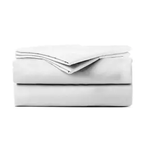 Splitz Sheet Set for Couples - Prominence White, 2000 Thread Count Cool Touch Poly-fiber, Extra-wide Split Top Sheet, Deep Pockets for Mattresses up to 22"