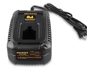 DC9310 2A Multi-Voltage Battery Charger Compatible with Dewalt 7.2V-18V NiCd NiMH Lithium Batteries, Universal 110-260V Input Replacement Charger Model DEC8253