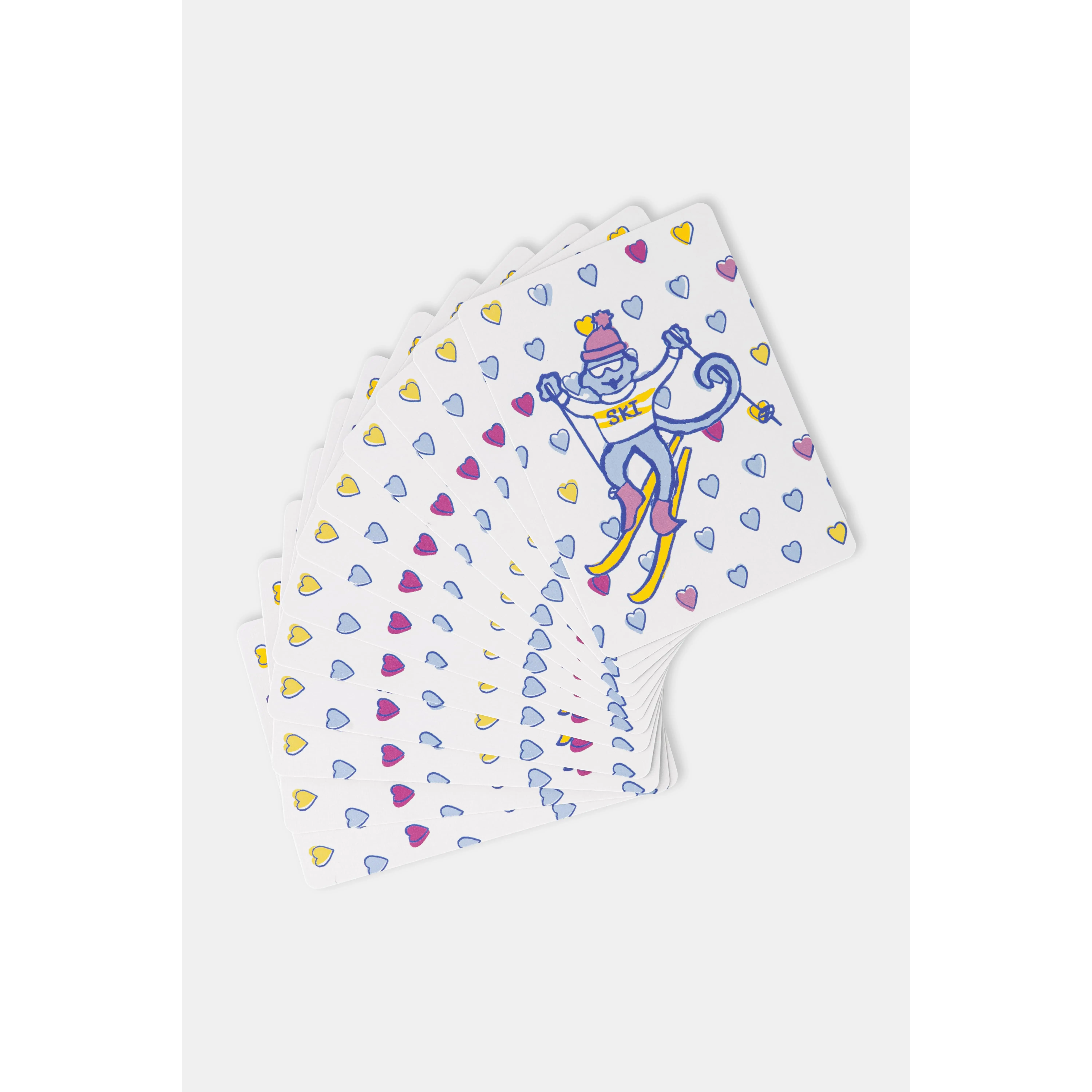 Ski Monkey Playing Cards