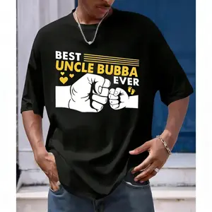 Men's Cotton Casual T Shirt Short Sleeve Round Neck Best Uncle Bubba Ever Graphic