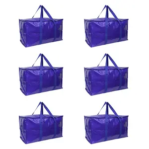 6 PCS Large Capacity Storage Bags Heavy Duty Waterproof Moving Bags with Reinforced Handles for Home Organization Dorm Travel Moving