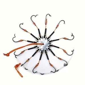 1pc High-Strength Carbon Steel Fishing Treble Hook - 12-Claw, Anti-Tangle Flip Plate Hook Set for Efficient Casting & Explosive Catches, Ideal for Freshwater & Saltwater Fishing