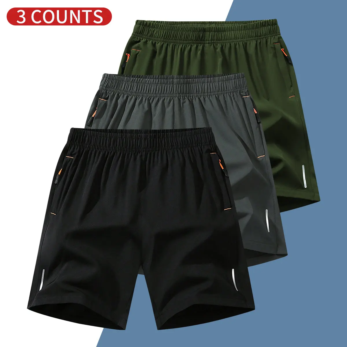 Black + Dark Gray + Army Green