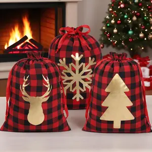 3PCS BLACK&RED BAG FOR CHRISTMAS(Jagdlied)Candyland Christmas decor/Christmas party/Cute Christmas bags