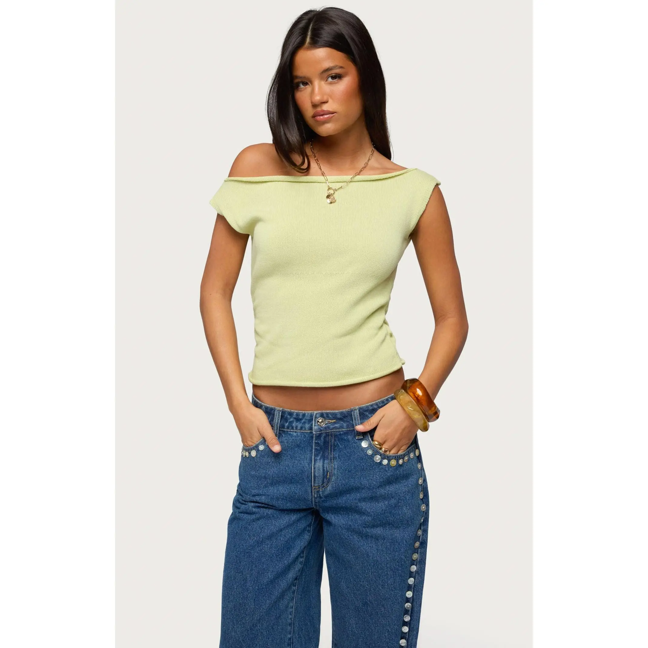Edikted Women's Lauria Off-The-Shoulder Knit Top