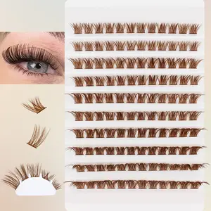 120 Cluster Cat Eye False Eyelashes, Natural Fine DIY Lash Clusters, Volume Cluster Lashes, Fluffy Lash Clusters, Perfect for Beginners, Easy Application, Long-Lasting Wear, Eyelash Extensions