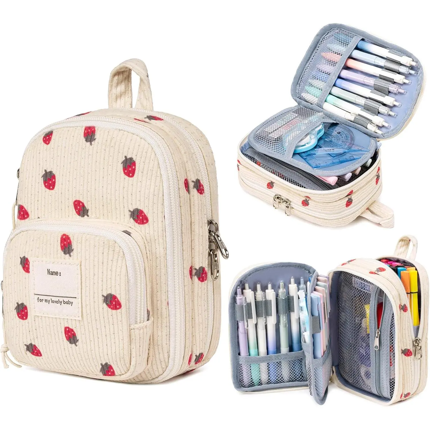 Pencil Case Cute Zipper Pencil Pouch Large Capacity Pencil Bag Organizer School Supplies for Girls Boys