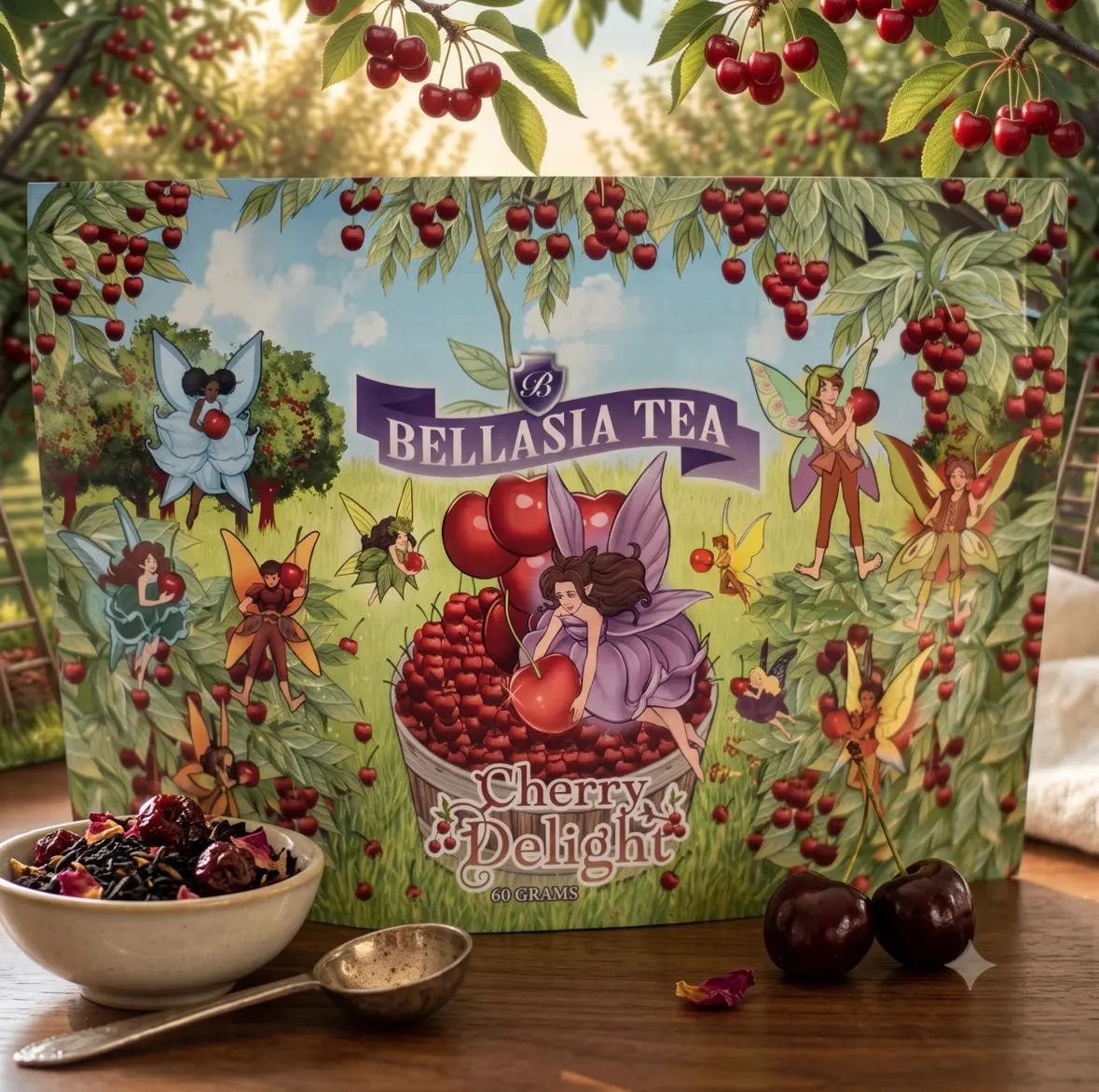 Cherry Delight Fruit-Flavored Tea, Refreshing Beverage for Daily Enjoyment