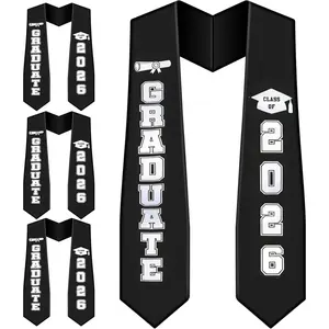 4 Pcs 72 Inch Graduation Stole Class of 2026 Unisex Adult Graduation Sash for Men Women High School College
