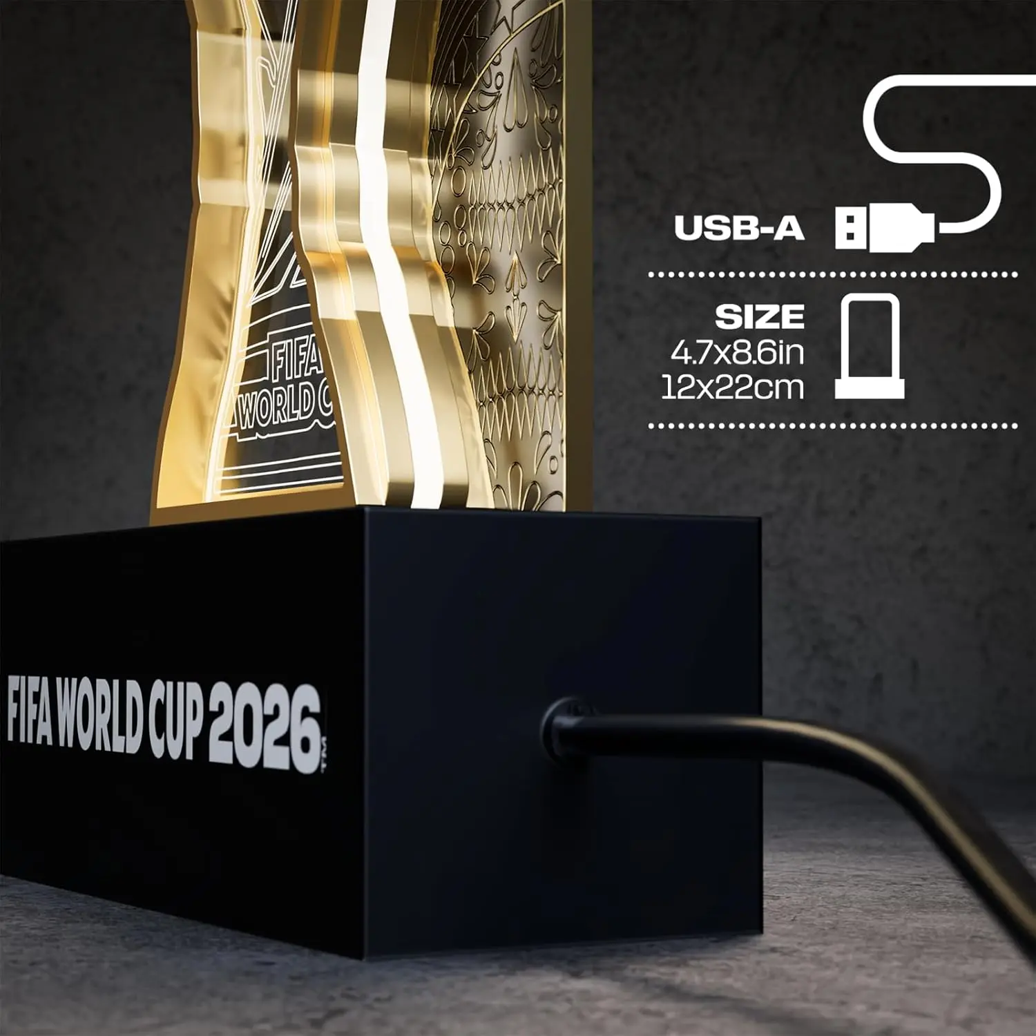 2026 FIFA World Cup Official Trophy LED Lamp – Acrylic Light-Up