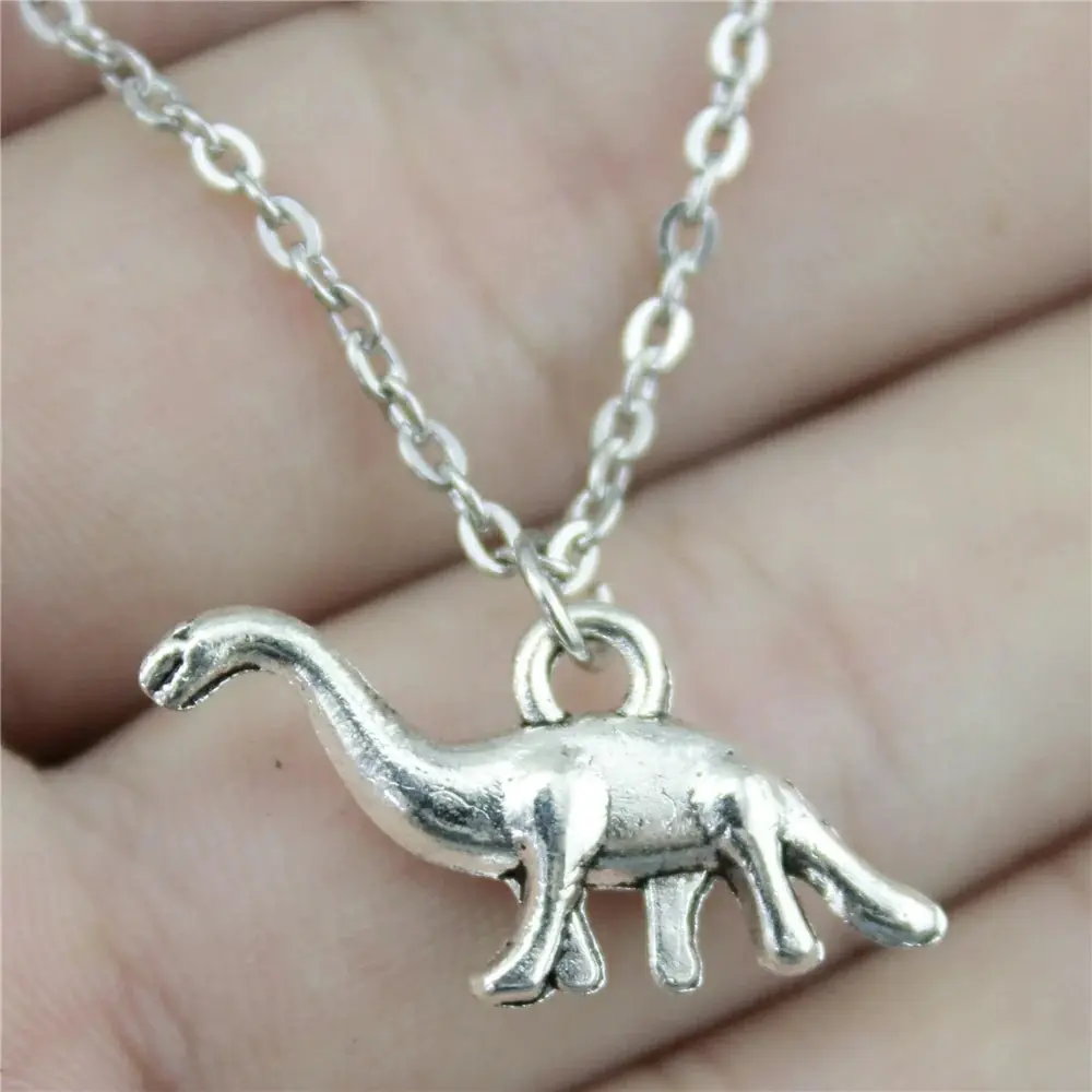 Dinosaur Brontosaurus Necklace - Cute Sauropod, Pendant