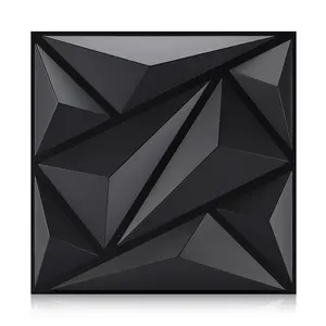 FLOLEOPA 3D Wall Panel, Diamond Texture Design, PVC Waterproof & Fireproof, 11.8 Inches x 11.8 Inches, Includes Roll of Tape for Installation Modern Home Interior wall panels