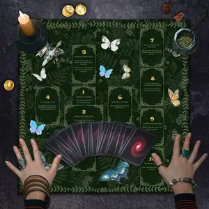 Celtic-Cross Tarot Tablecloth, 1 Count Creative Tarot Card Tablecloth, Divination Decoration Altar Cloth, Party & Gathering Decoration