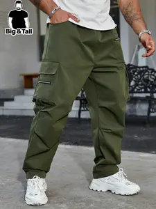 Men's Plus Size Casual Cargo Pants with Multi-Pocket Design, All-Season Outdoor Motorcycle Streetwear Trousers for Men, Stylish Cargo Pants, Big and Tall Motorcycle Pants, Casual Work Pants, Casual Fashion Trousers