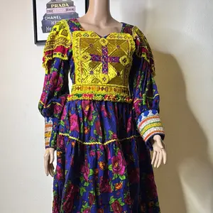 Traditional Hazaragi Embroidered Dress Royal Floral Edition size L