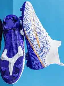 1 Pair High-Top Professional Turf Soccer Training Shoes | Unisex for Teens & Adults | Textured Upper + Skin-Friendly Lining | Anti-Slip Outsole + Toe Protection | Perfect for School Soccer Classes, Amateur Matches – A Favorite for Players