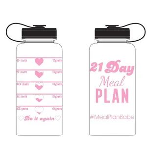 Metallic Water Bottle Purple 32 oz BPA-Free Hydration Tracker with Time Markers Wide Mouth Threaded Lid Loop Leak-Proof Shatter-Resistant Eco-Friendly Cup Drinkware Reusable Tumbler Mug Washable Cup Bottled Portable