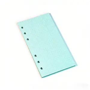 A6 Color Refill Paper Pad, Thickened 100g Grid/ruled Colored Replacement Core, 6-Hole Loose-Leaf Notebook Inner Pages, Notebook Refillable, 5 Colors Available, Loose Leaf Notepad