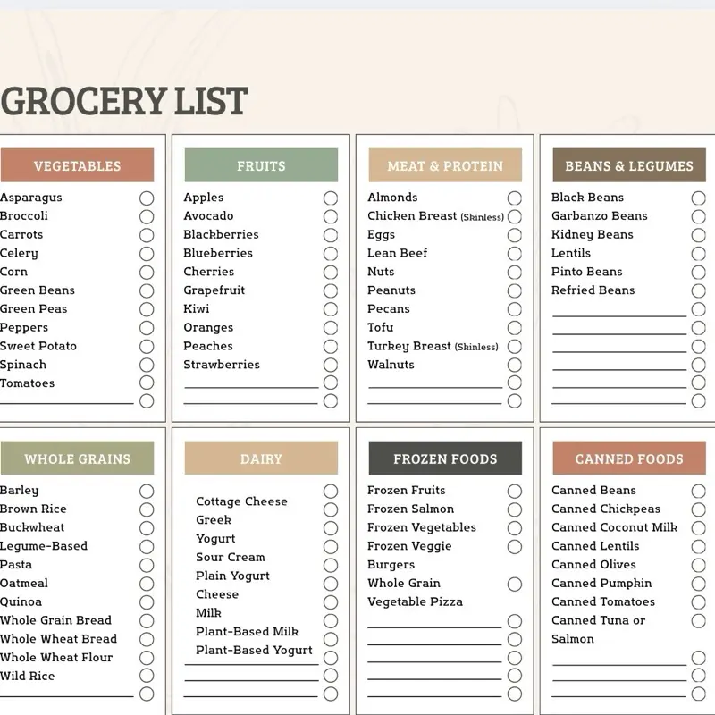 Grocery List