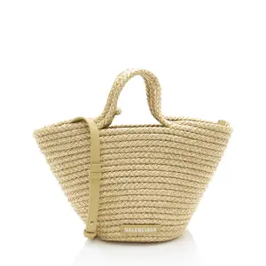 Pre-owned Balenciaga Leather Tote Bags Nylon Ibiza Basket Small Tote