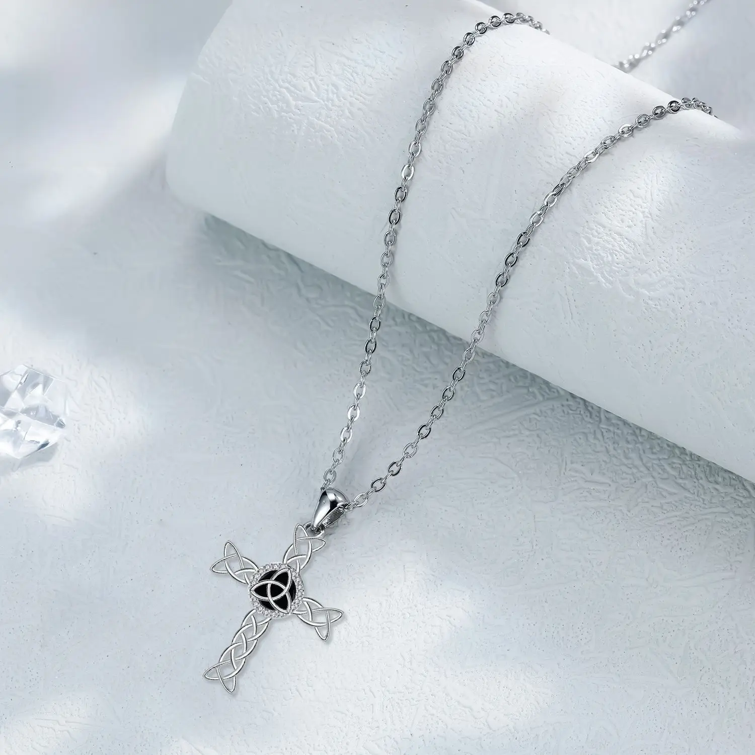 Celtic cross necklace, unique and high-end jewelry, available on Amazon.