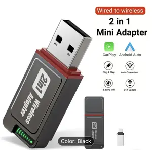 [SeSameOpen] CarPlay Air  2 in 1 Wireless  CarPlay Adapter,,converts wired to wireless, suitable for factory wired CarPlay cars from 2016+