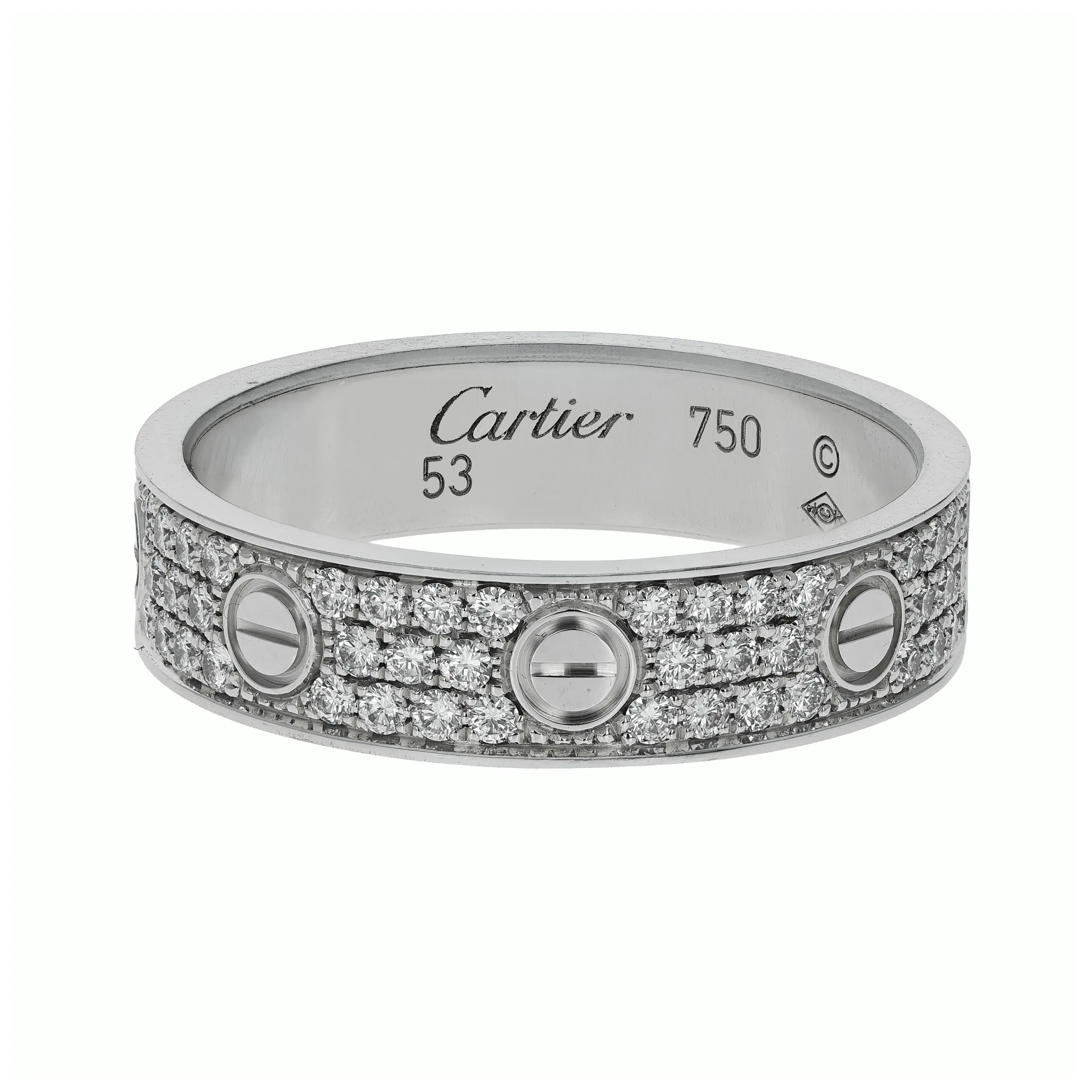 Pre-owned Cartier Love Ring Size 53