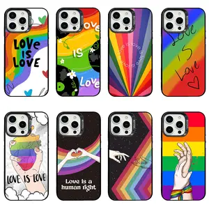 Pride Rainbow Phone Case | LGBTQ+ Equality Love Is Love Rainbow Flag Art Cover For iPhone 11/12/13/14/15/16/17 Pro/Pro Max/Plus & Samsung S23/S24/S25/S26 Ultra, Protective Case For Pride Fans, Birthday/Christmas Gift