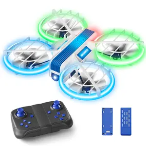 Light Up RC Mini Drone for Kids Adults With Two Batteries, Full Protect Guards And Low Battery Alarm, 3 Speed Modes, M1 Drone, Hobby RC Quadcopter Skyquad with Cool LED Light, Best Tiktok Gifts for Boys Girls