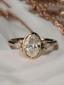 Charm Cubic Zirconia Golden Ring Statement Elegant Exaggerated for Women Wedding Engagement Bridal Proposal Jewelry Birthday Anniversary Christmas Gift Rings Perfect Charming Stylish Stunning Piece Fashion Modern Chic