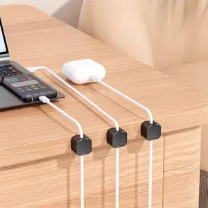 Magnetic Cable Organizer Desktop Wall Mount Phone Charging Line Storage Holder, Wire Management Clip Plug Hook, Data Line Cord Keeper