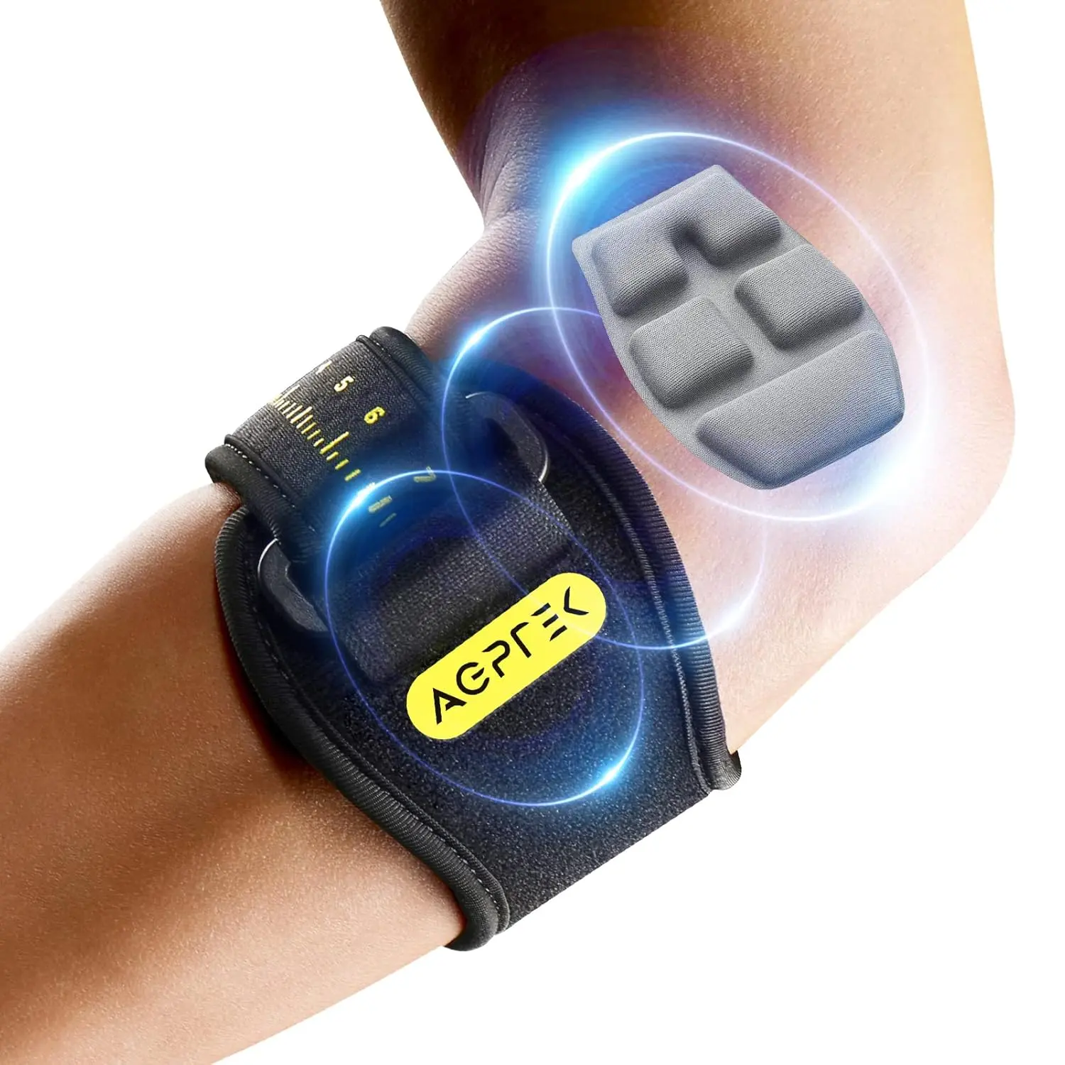 3D Air Cushion Elbow Brace for Tendonitis, Tennis & Golf Elbow Relief, Adjustable Elbow Support Wrap with Compression Pad for Sports, Work & Injury Recovery, A Gift for Father‘s Day, Birthday, Christmas