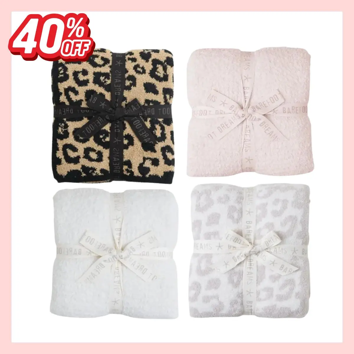 [Free ship] Barefoot Dreams CozyChic Leopard Pattern Throw Blanket 72"x54" Plush Ultra Soft Microfiber for Holiday Gifting or Everyday Comfort Durable Wrinkle Resistant 100% Polyester
