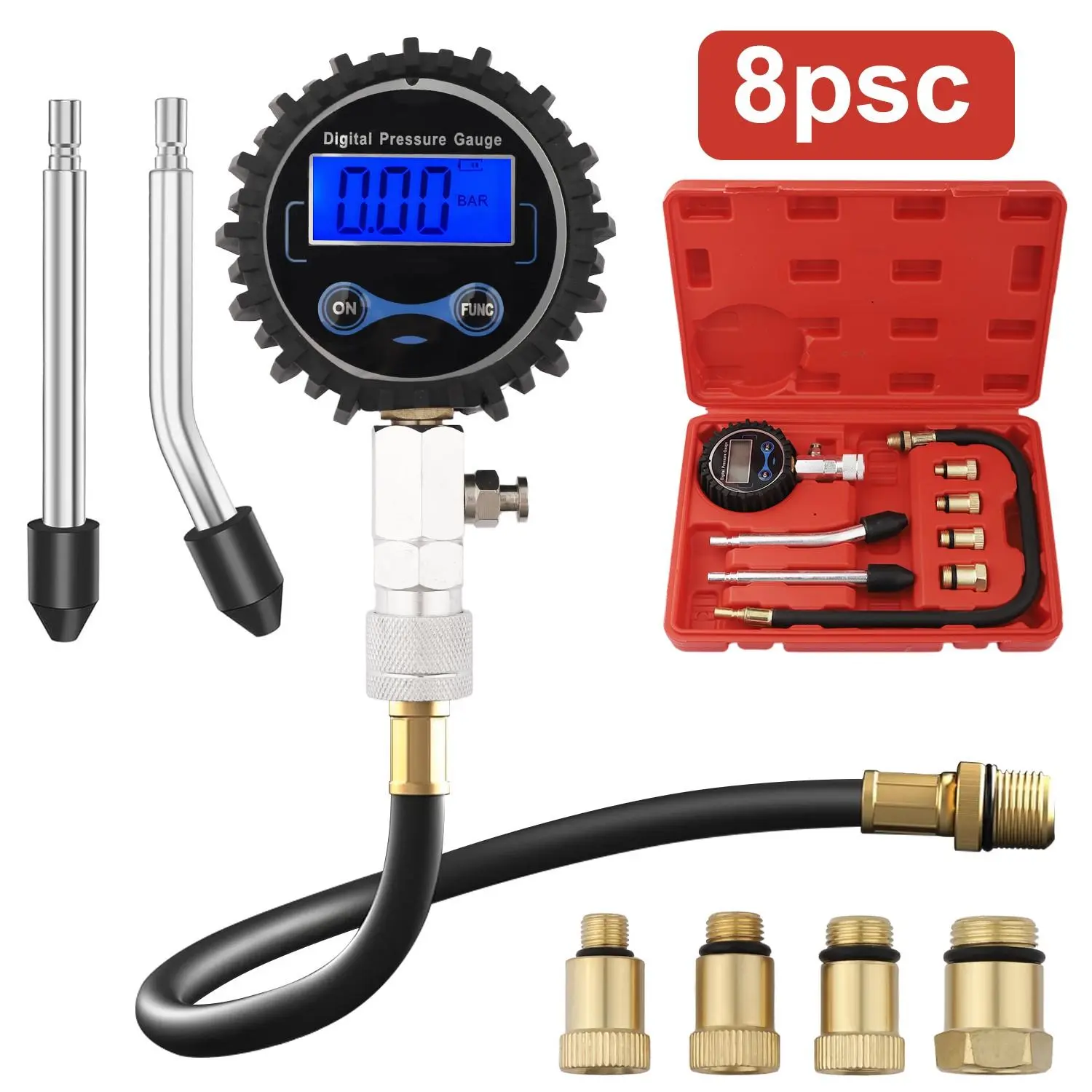 Digital Petrol Engine Cylinder Compression Gauge Tester Automotive 200 PSI